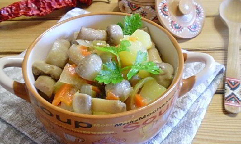 Рецепт рагу с грибами