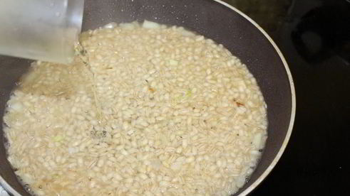 перловое ризотто с зелеными овощами