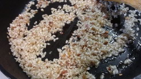 ризотто с баклажаном и лимоном