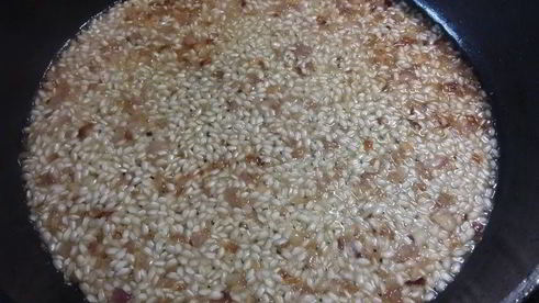 ризотто с баклажаном и лимоном