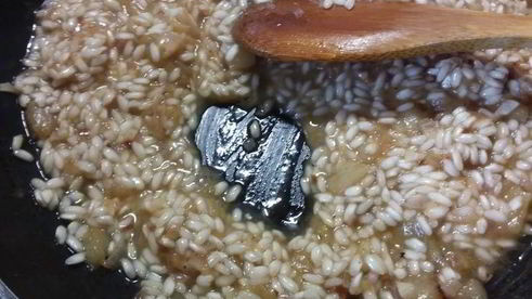 ризотто с баклажаном и лимоном