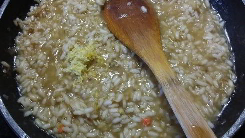 ризотто с баклажаном и лимоном