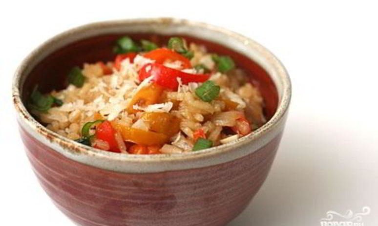 Рецепт ризотто с болгарским перцем