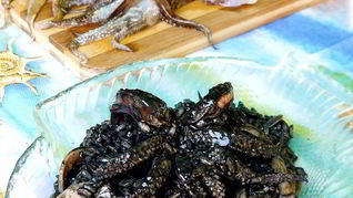 Ризотто с чернилами каракатицы