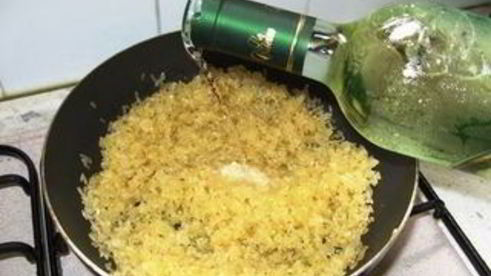 ризотто с чернилами каракатицы