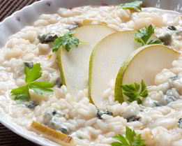 Ризотто с горгонзолой и грушей