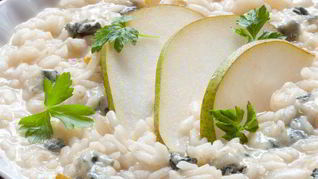 Ризотто с горгонзолой и грушей