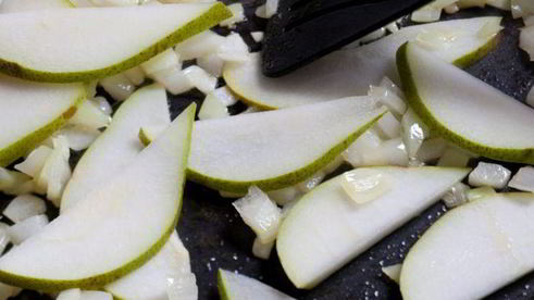 ризотто с горгонзолой и грушей