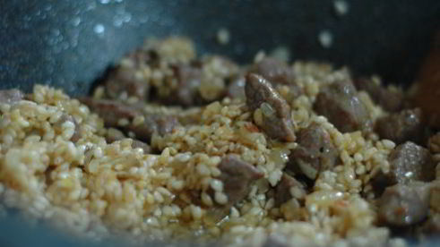 ризотто с говядиной