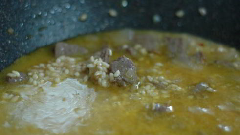 ризотто с говядиной