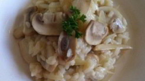 ризотто с грибами и луком