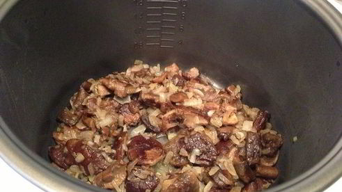 ризотто с грибами в мультиварке