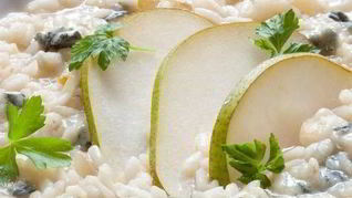 Ризотто с грушами и синим сыром