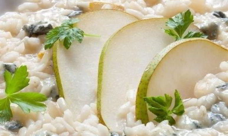 Рецепт ризотто с грушами и синим сыром