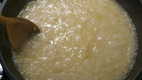 ризотто с грушей и горгонзолой