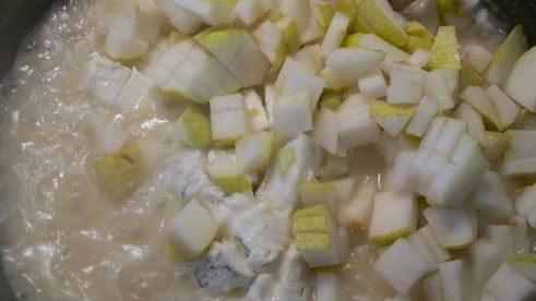 ризотто с грушей и горгонзолой