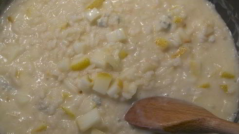 ризотто с грушей и горгонзолой
