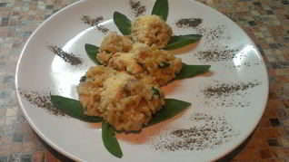 Ризотто с индейкой, грибами и шалфеем