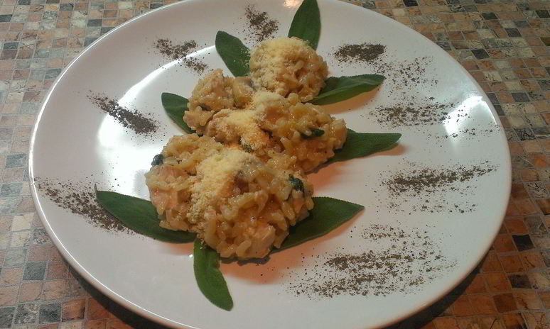 Рецепт ризотто с индейкой, грибами и шалфеем