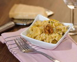 Ризотто с индейкой и орехами