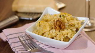 Ризотто с индейкой и орехами
