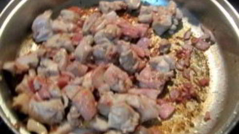 ризотто с кабачками и курицей