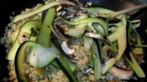 ризотто с кабачками и курицей