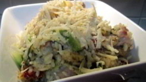 ризотто с кабачками и курицей