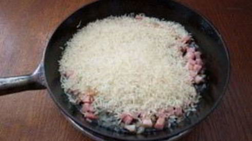 ризотто с копченой грудинкой