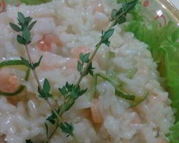 Ризотто с креветками и цукини