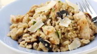 Ризотто с курицей и грибами