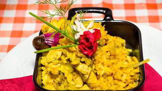 Ризотто с курицей и карри