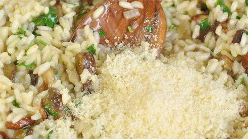 ризотто с лесными грибами