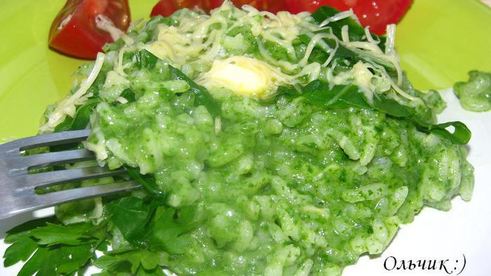 ризотто с мангольдом и сыром