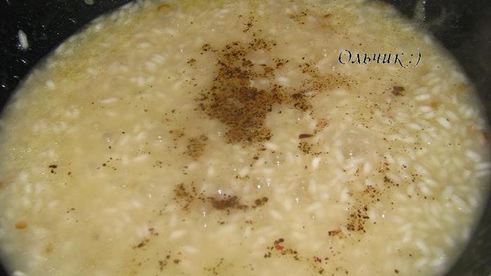 ризотто с мангольдом и сыром