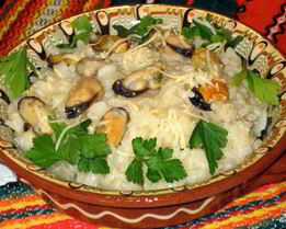 Ризотто с мидиями