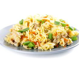 Ризотто с мясом и овощами