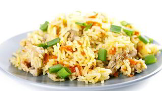 Ризотто с мясом и овощами