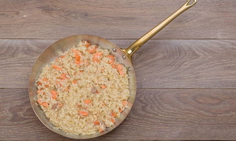 Рецепт ризотто с семгой