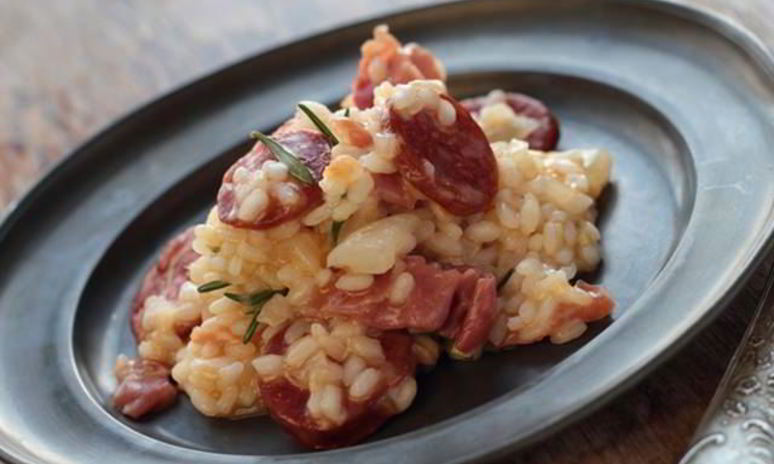 Рецепт ризотто с сосисками