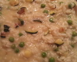 Ризотто с цукини и зеленым горошком