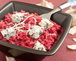 Ризотто со свеклой и горгонзолой