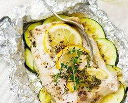 Филе трески, запеченное в пергаменте