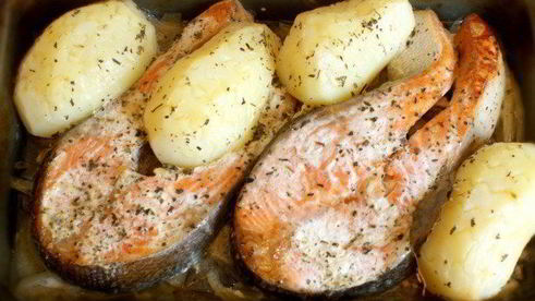 форель запеченная