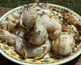 Кальмары на гриле