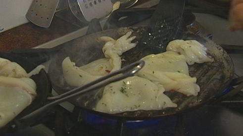 кальмары на гриле