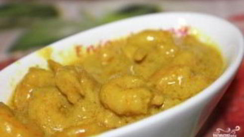 креветки карри