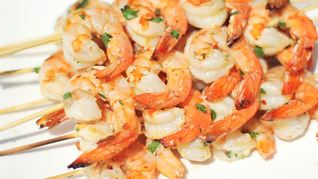 Креветки скампи на гриле