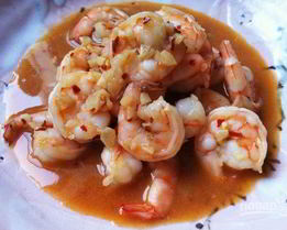 Острые креветки в соусе