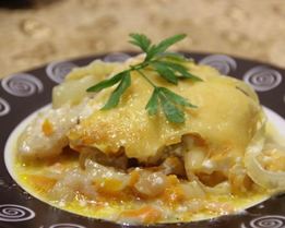 Рыба по-гречески запеченная в духовке